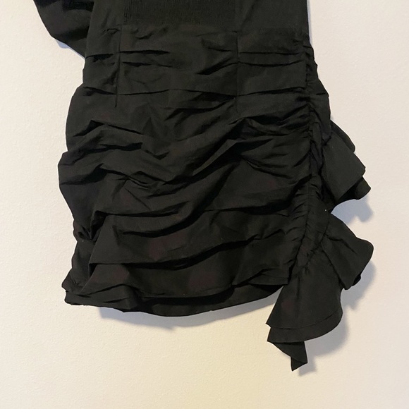 Anthropologie Celia B Kaia Dress One Shoulder Ruffle Mini Party Fall Sz XL NWT - Picture 11 of 14